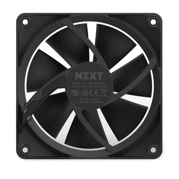 NZXT F120 120mm RGB Cabinet Fan (Black) (Single Pack) - Byte Baazar