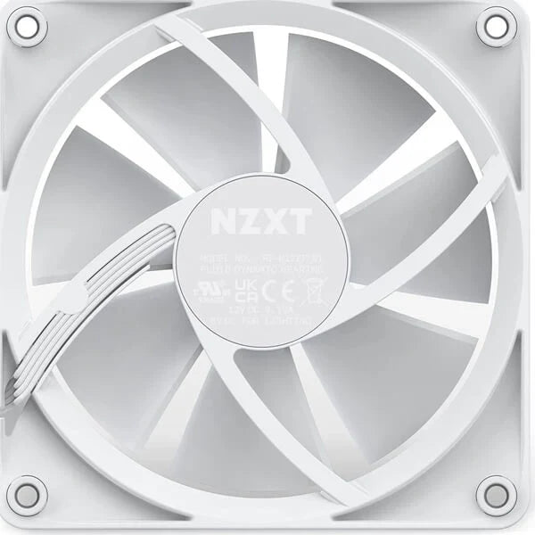 NZXT F120 RGB 120mm Cabinet Fans White (Single Pack) - Byte Baazar