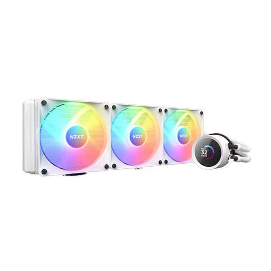 NZXT Kraken RGB 360mm CPU Liquid Cooler (With LCD Display) (White) - Byte Baazar