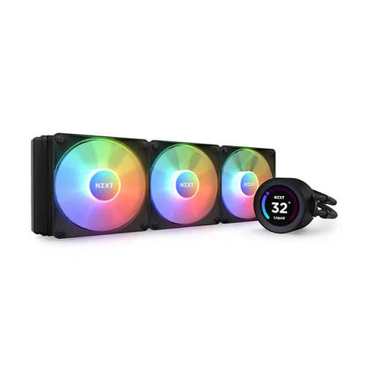 NZXT Kraken Elite RGB 360mm CPU Liquid Cooler (with LCD Display) (Black) - Byte Baazar