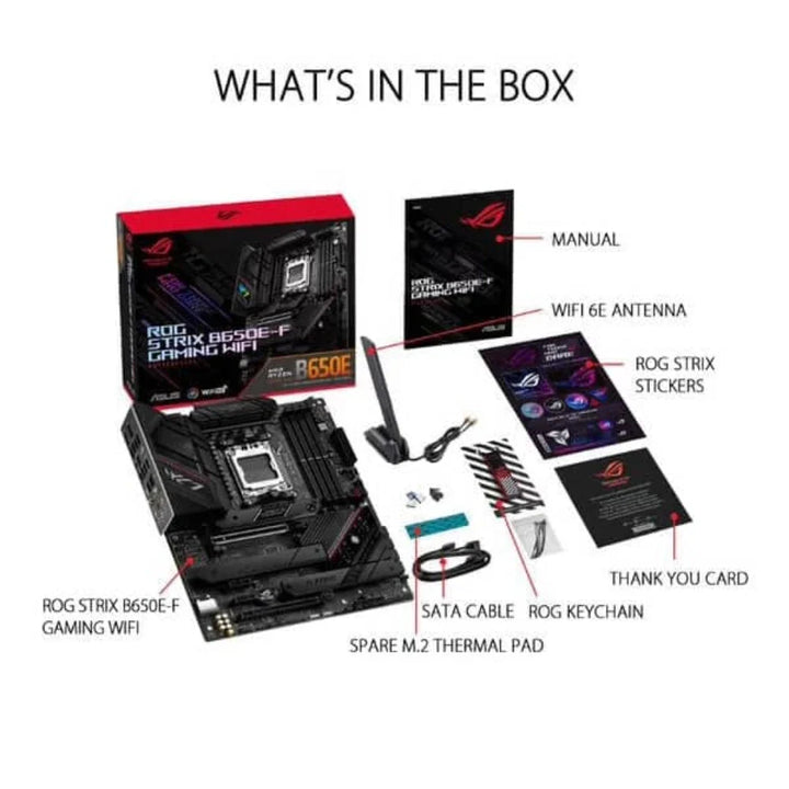 ASUS ROG Strix B650E-F Gaming Wifi DDR5 AMD Motherboard - Byte Baazar