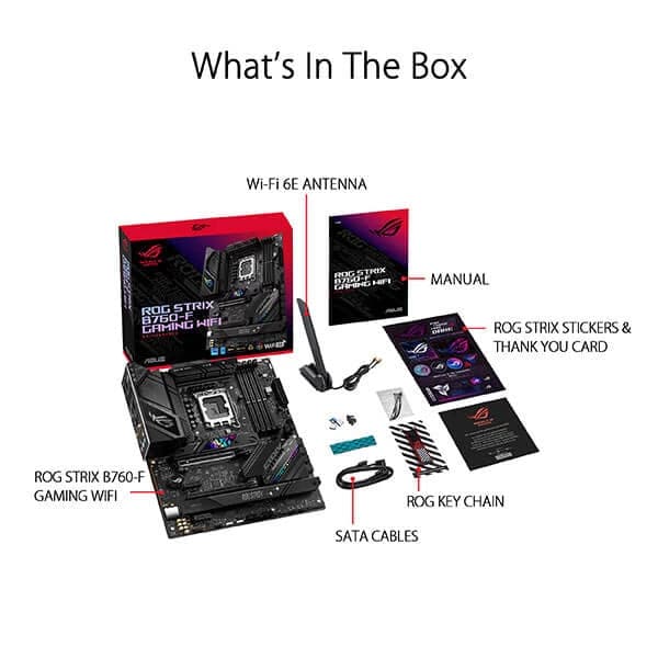 ASUS ROG Strix B760-F Gaming Wifi DDR5 Intel Motherboard - Byte Baazar