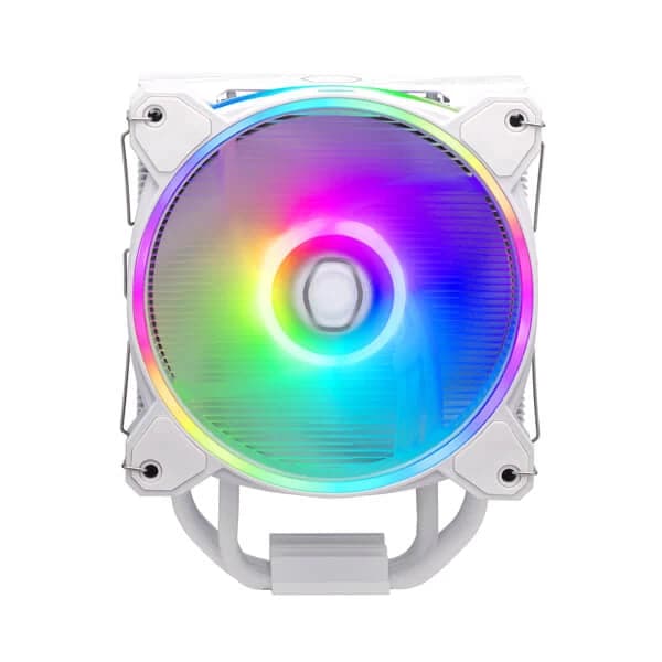 COOLER MASTER Hyper 212 Halo ARGB Single Tower CPU Air Cooler (White) - Byte Baazar