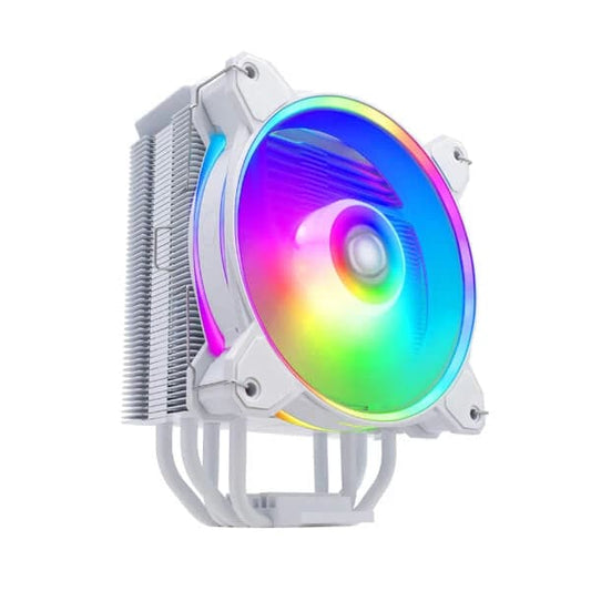 COOLER MASTER Hyper 212 Halo ARGB Single Tower CPU Air Cooler (White) - Byte Baazar