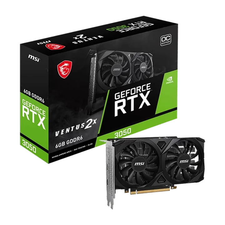 MSI GeForce RTX 3050 Ventus 2X OC 6GB Nvidia Graphic Card - Byte Baazar