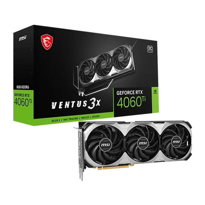 MSI GeForce RTX 4060 Ti Ventus 3X E 8GB OC Nvidia Graphic Card - Byte Baazar