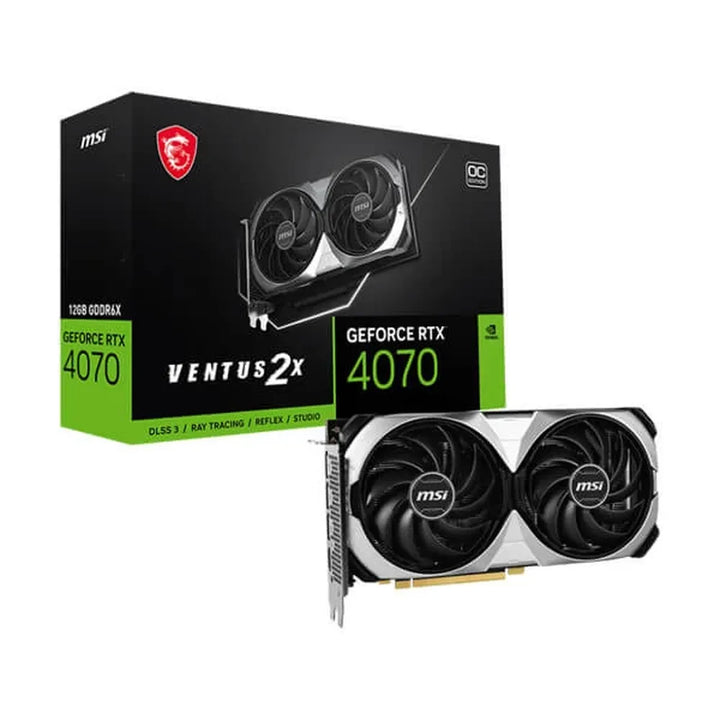 MSI GeForce RTX 4070 Ventus 2X OC 12GB Nvidia Graphic Card - Byte Baazar