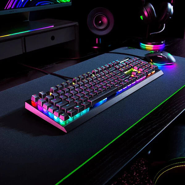 RAZER BlackWidow V4 X RGB Full Size Mechanical Wired Gaming keyboard ( Clicky Green Switch ) - Byte Baazar