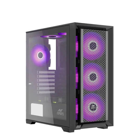 ANT ESPORTS SX7 ARGB ATX Mid Tower Cabinet (Black) - Byte Baazar