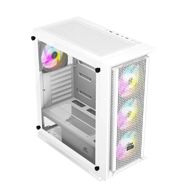 ANT ESPORTS SX7 ARGB ATX Mid Tower Cabinet (White) - Byte Baazar