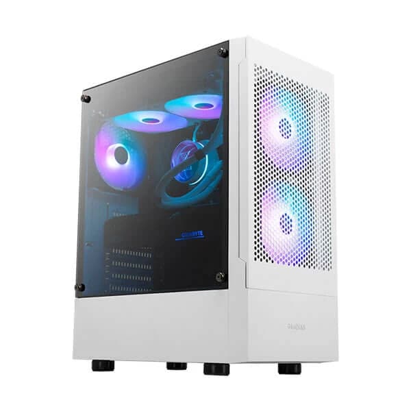 GAMDIAS Talos E3 Mesh ARGB ATX Mid Tower Cabinet (White) - Byte Baazar