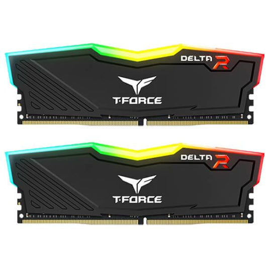 TEAMGROUP T-Force Delta RGB 16GB ( 8GB x 2 ) 3200MHz DDR4 RAM ( Black ) - Byte Baazar