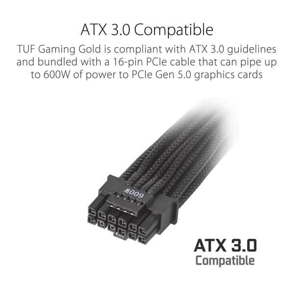 ASUS TUF gaming 1000G 80 + Gold Fully Modular ATX 3.0 Power Supply - Byte Baazar