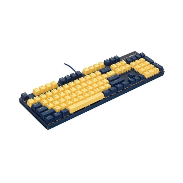 RAPOO V500 Pro Mechanical Full Size Gaming Keyboard ( Yellow / Blue ) - Byte Baazar