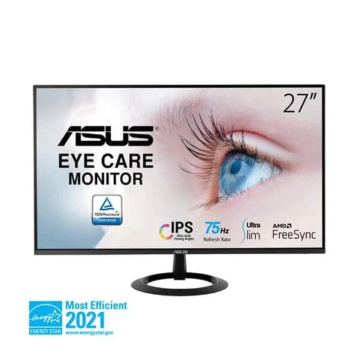 ASUS VZ27EHE 27 Inch FHD 75Hz IPS Panel 1MS AMD Freesync Gaming Monitor - Byte Baazar