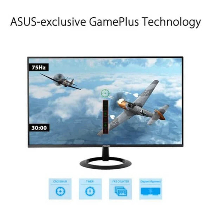 ASUS VZ27EHE 27 Inch FHD 75Hz IPS Panel 1MS AMD Freesync Gaming Monitor - Byte Baazar