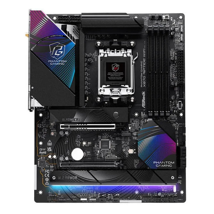 ASROCK Phantom Gaming X870 Riptide Wifi DDR5 AMD Motherboard - Byte Baazar