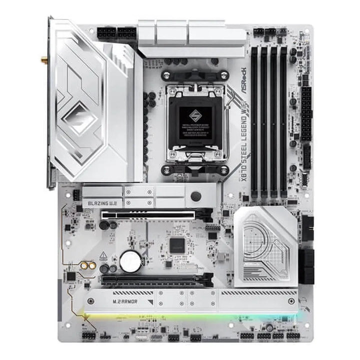 ASROCK X870 Steel Legend Wifi DDR5 Motherboard ( White ) - Byte Baazar