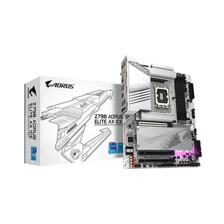 GIGABYTE Z790 Aorus Elite AX ICE DDR5 Intel Motherboard - Byte Baazar