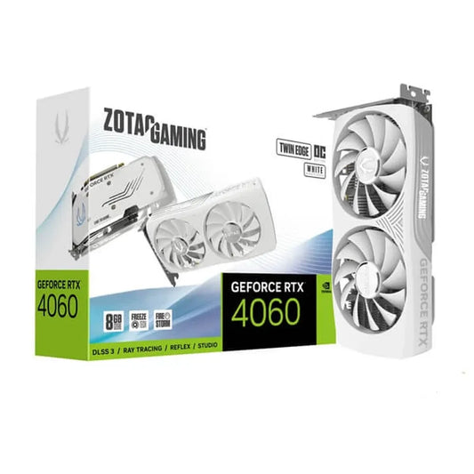 ZOTAC Gaming GeForce RTX 4060 Twin Edge OC 8GB White Edition Nvidia Graphic Card - Byte Baazar