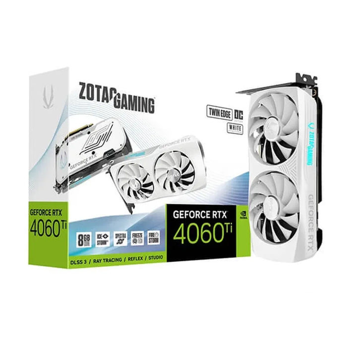 ZOTAC Gaming GeForce RTX 4060 Ti Twin Edge OC White Edition 8GB Nvidia Graphic Card - Byte Baazar