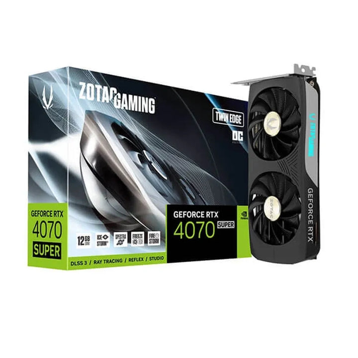 ZOTAC Gaming GeForce RTX 4070 Super Twin Edge OC 12GB Nvidia Graphic Card - Byte Baazar