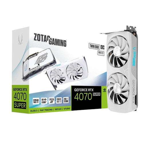 ZOTAC GAMING GeForce RTX 4070 Super TWIN EDGE OC White Edition Graphic Card - Byte Baazar