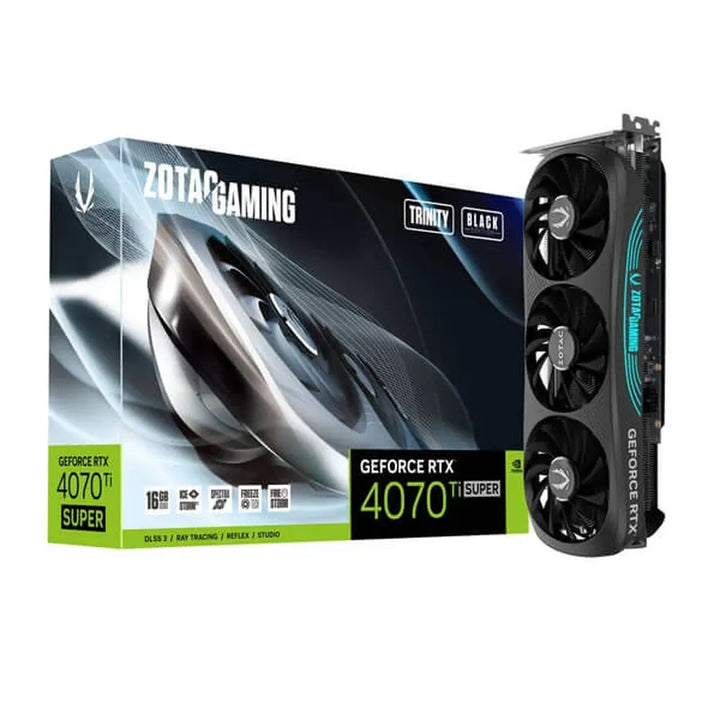 ZOTAC Gaming GeForce RTX 4070 Ti Super Trinity Black Edition 16GB Nvidia Graphic Card - Byte Baazar