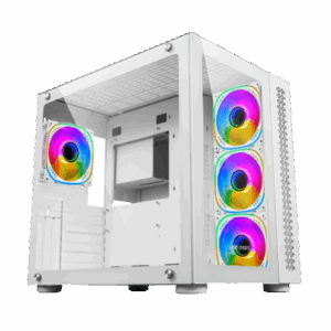 Ant Esports Crystal ARGB (E-ATX) Mid Tower Cabinet (White)